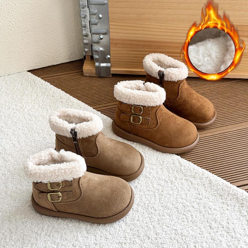 Girls' Plus Velvet Winter Snow Boots