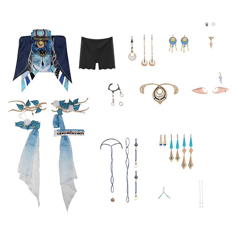 

Игра Genshin Impact Костюм для косплея Лаумы Песнь Таинства Вечной Луны Лаума Хэллоуин Женское Платье Вечеринка Наряд для Ролевой Игры S