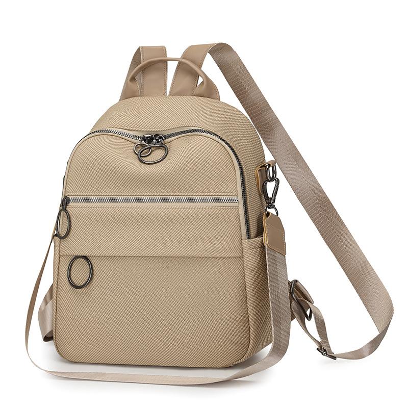 Solid Color Women's Multi-Function Backpack Large Capacity Commuter Travel Backpack