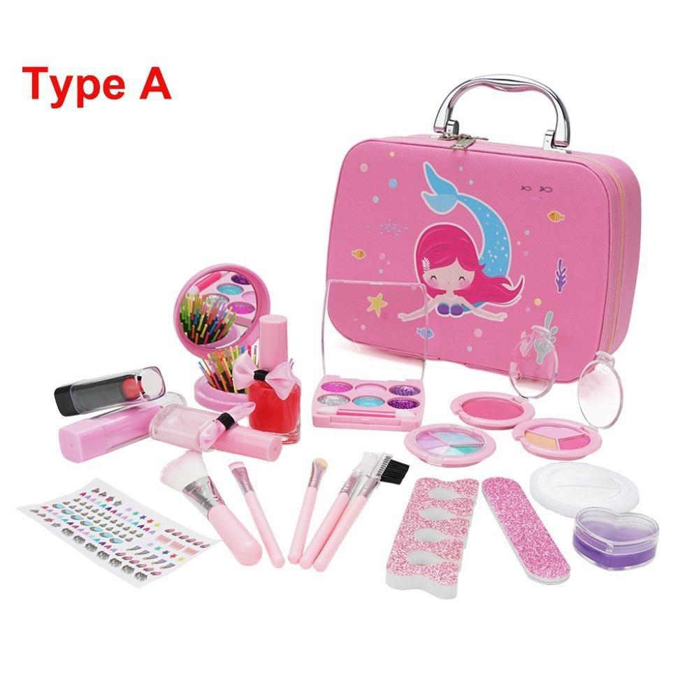 1 Set Children Makeup Set Safe Skin Friendly Washable Girls Cosmetics Toys