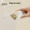 Portable Pill Container Box with Cutter, Stainless Steel Blade Compact Weekly Medication Case, Lightweight Large Capacity Dispenser for Daily