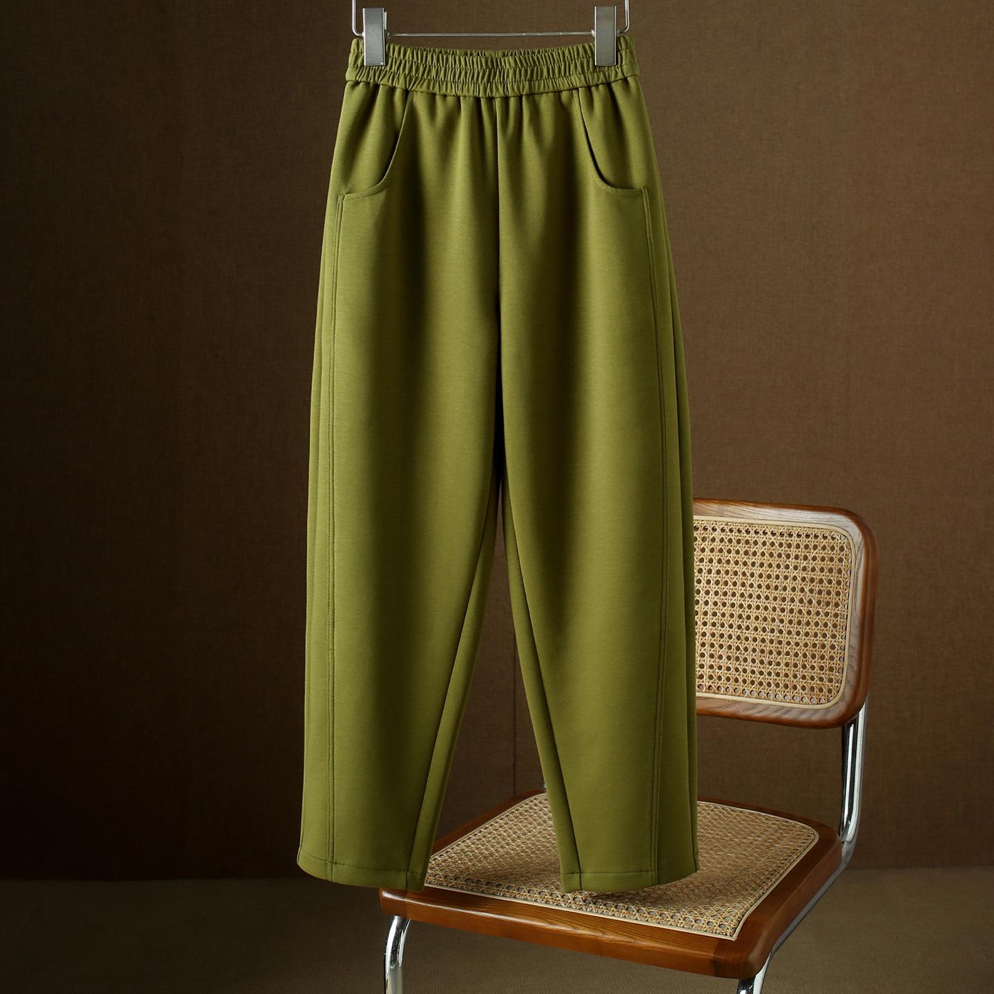 

2026 Spring & Autumn Women s High-Waist Harem Pants: Slimming, Loose, Cropped, Hip-Covering Fit L (Upgraded Fabric)
