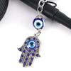 Jewelry Amulet Good Luck Car Keyrings Blue Protection Charm Evil Eye Fatima Hand Hamsa Keychain