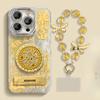 Facai Turntable Bracelet for Apple 16PRO Feather Yarn Phone Case 15 Full-cover Lens Film 14 High-end Sense X