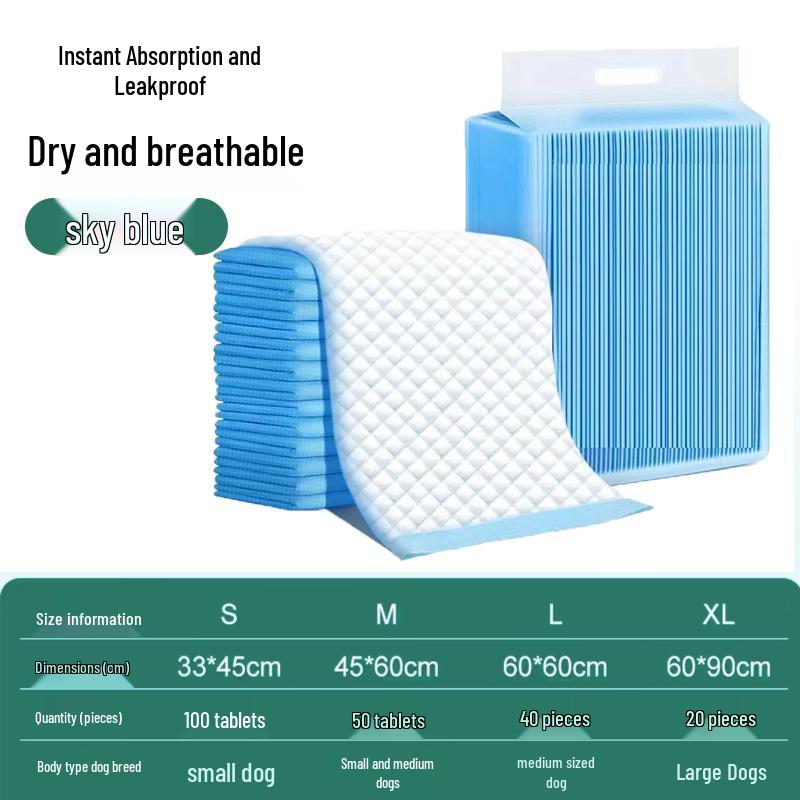 100-Pack Thickened Pet Pee Pads for Dogs and Cats - Absorbent, Deodorant, Urine Barrier