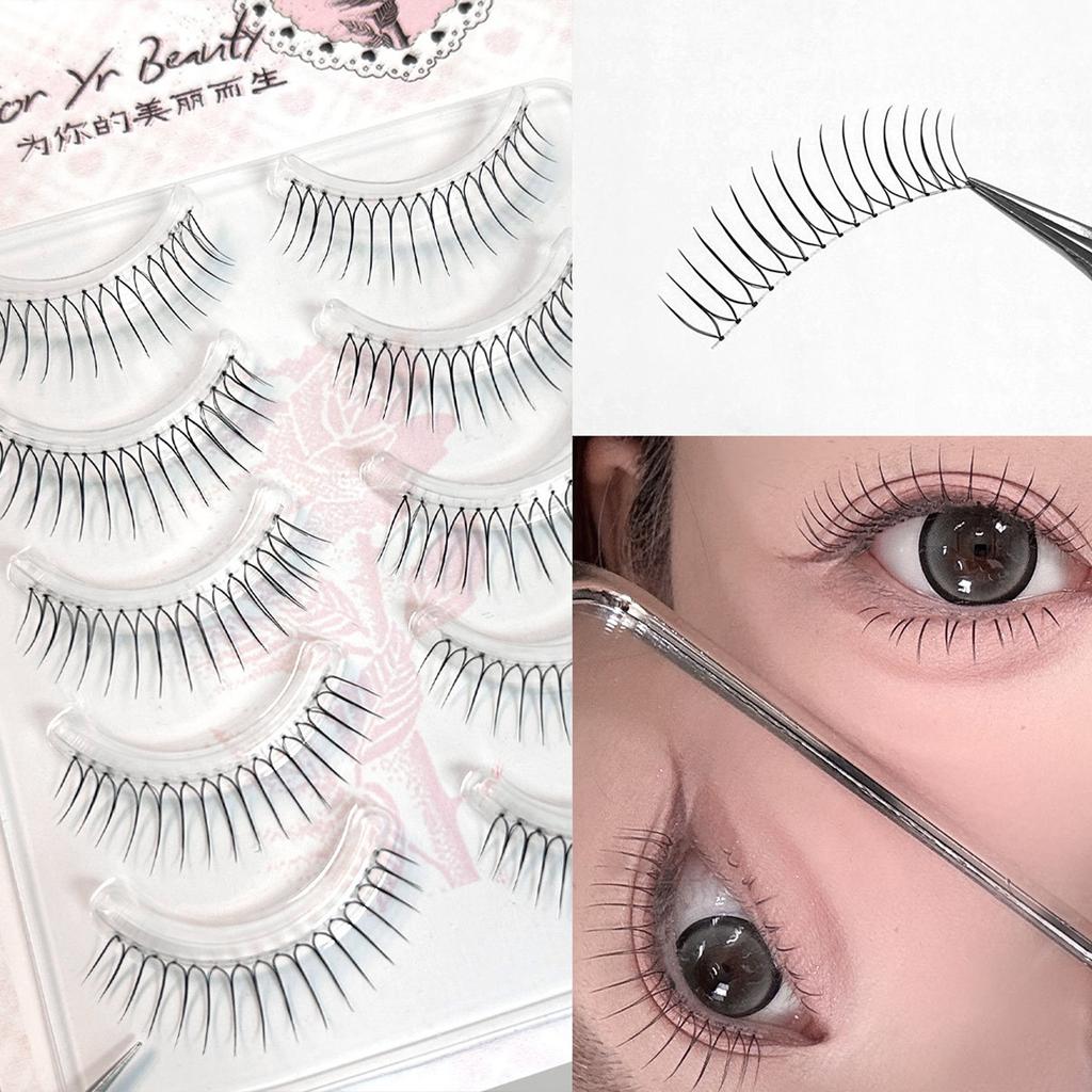 Thin Band Strip Wispy Fake Lashes Fluffy Natural Wispy Lashes For Work Birthdays Parties Travel