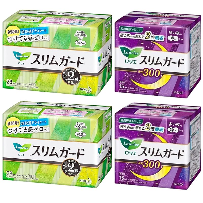 

Laurier slim guard Good for daytime & good for night with wings Set of 2 types [20.5cm 28 pieces & 30cm 15 pieces] (usually, 2, pieces)