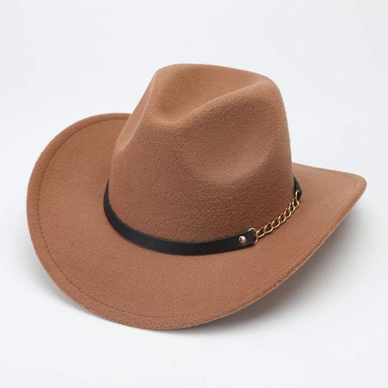 Simple Felt Big Eave Hat Trendy European and American New Woolen Hat British Style Classic Jazz Hat Top Hat