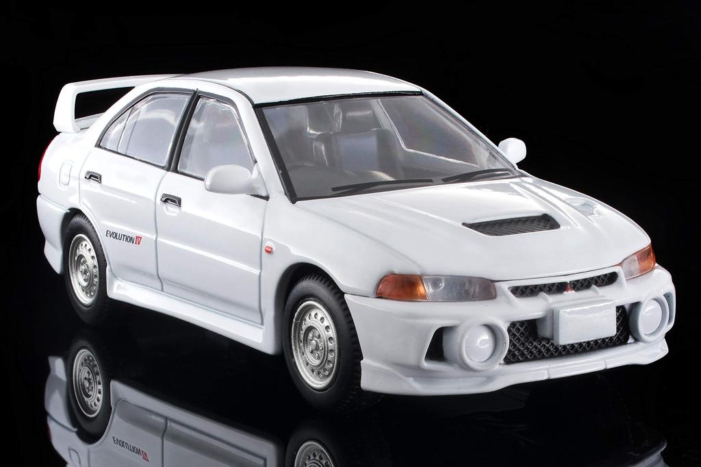 Tomica Limited Vintage Neo Scale Mitsubishi Lancer RS Evolution IV 1996 Finished Model 1/64 LV-N186c (White, Model) -