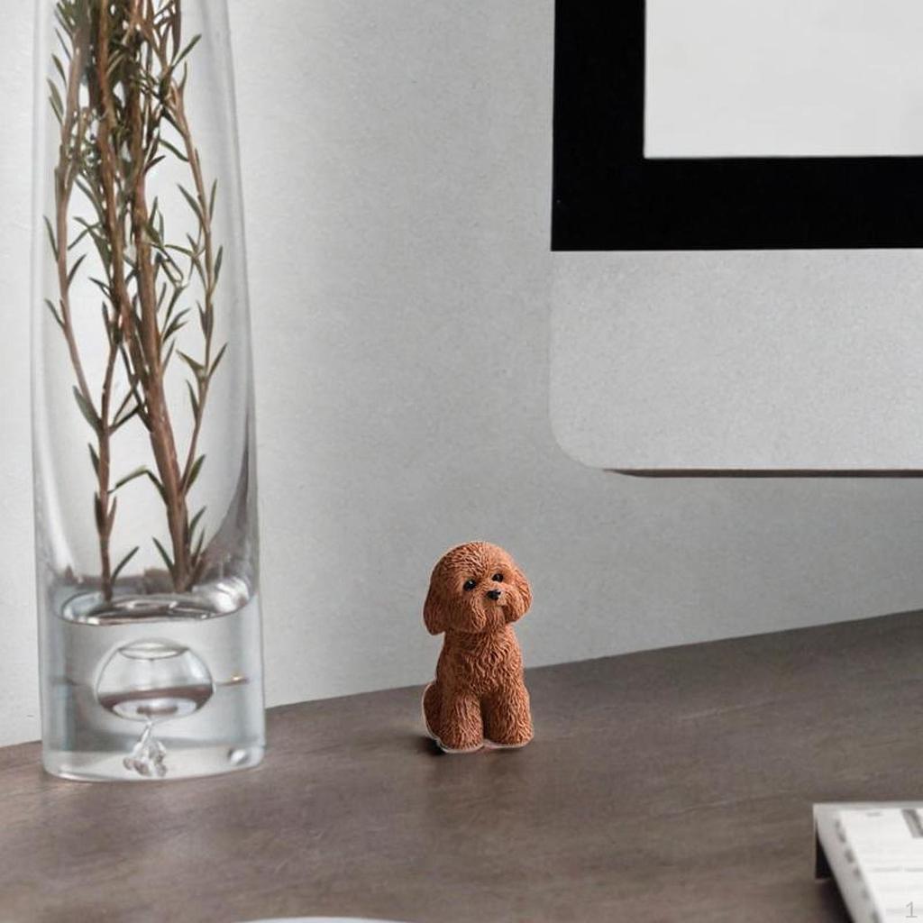 Köpek Minyatür Figürin Araba Gösterge Paneli Dekorasyonu Sanat El Sanatları Reçine Yaratıcı Masaüstü Süsü için