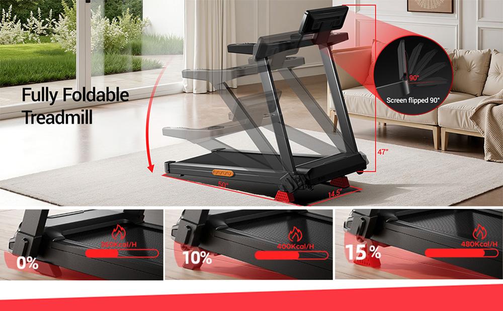 ROBORE L20 Treadmill with 15% Adjustable Incline