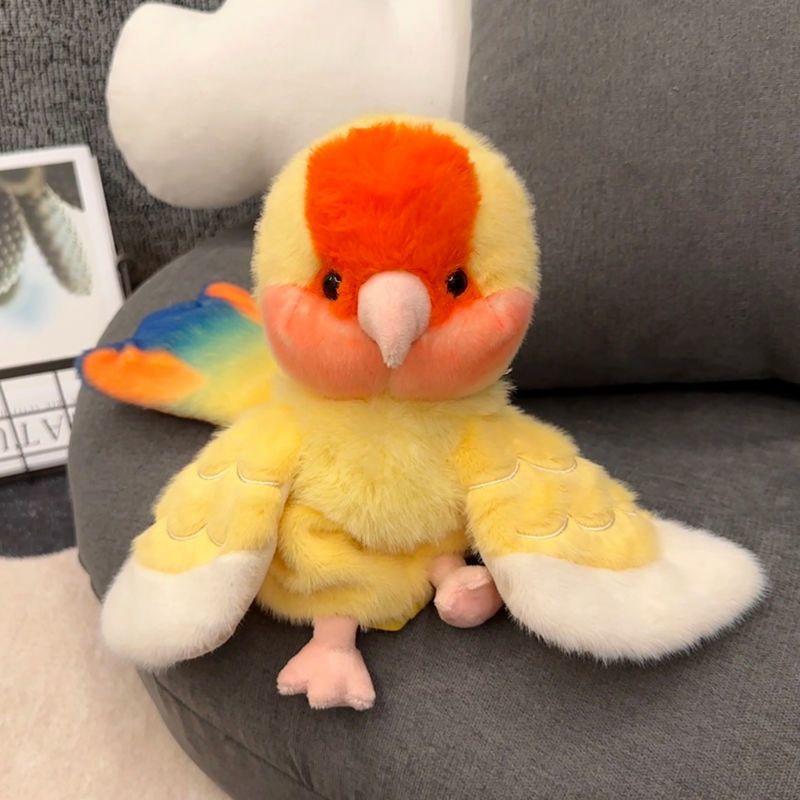 20CM Cute Parrot Hand Puppet Toy Ventriloquism Performance Little Bird Enlightenment Children's Watch Learning Performance Doll