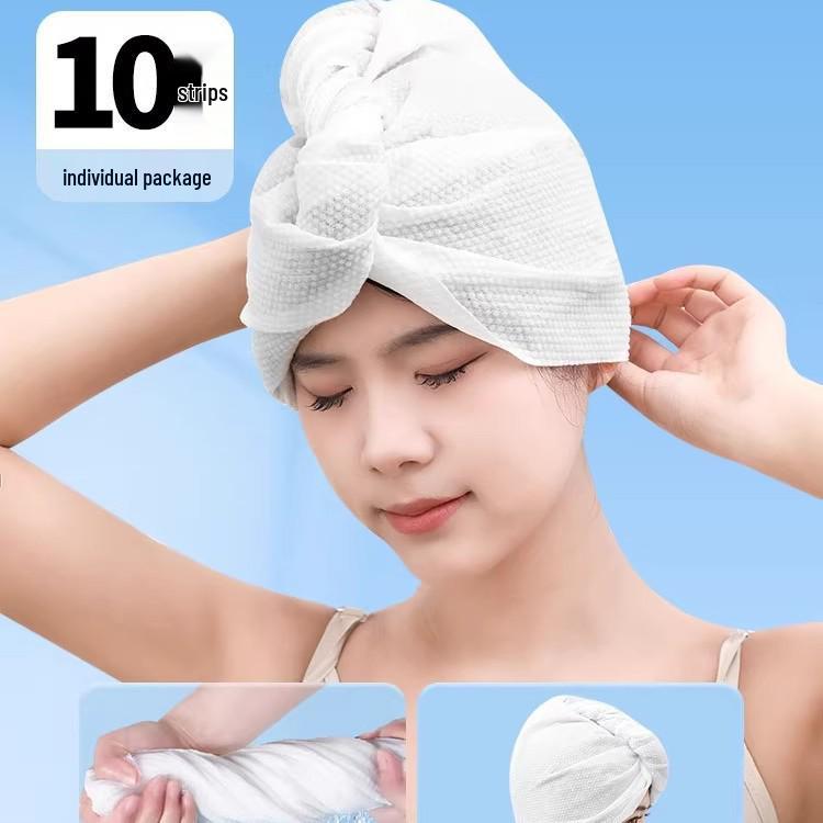 Super Absorbent Disposable Hair Cap for Women - Thickened Towel Wrap for Travel