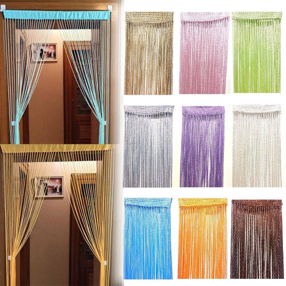 1x2m Window Door Divider Drape  for Home Living Room Cafe Interior Decorations Valance