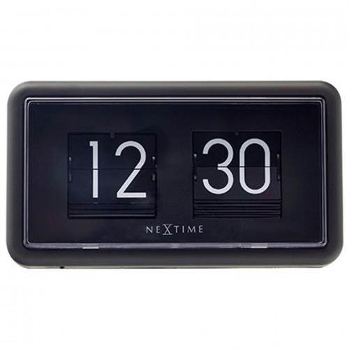 Nextime Flipklokke Bord-/Veggklokke - Svart