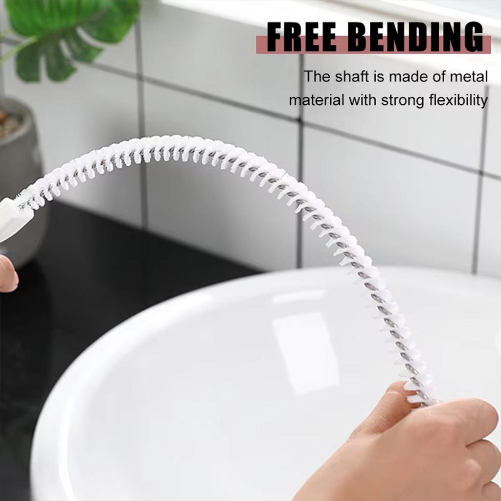 1/2 Sewer Sink Cleaning Brush Household Kitchen Bathroom Flexible Hair Cleaner Used for Collecting Cleaning Hair In Household Se