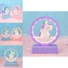 Cute Cartoon Unicorn Led Night Light Music Box Desktop Decor Ornament For Romantic Gift And Home Decor
