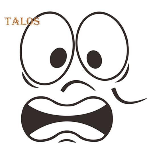 

Наклейка на унитаз с испуганным выражением лица, водонепроницаемая, съемная, самоклеящаяся, из ПВХ, для гостиной, ванной комнаты, настенное искусство, мультяшное выражение лица, украшение для крышки унитаза A