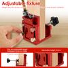 Pocket Hole Jig Tool Adjustable Woodworking 45° Angled Hole Drilling Positioner Aluminum Alloy Cabinet Hole Drill Guide Tool