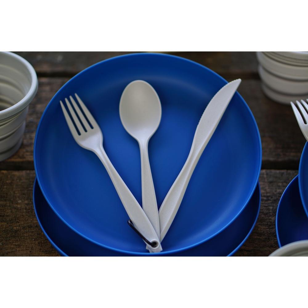 3 Piece Camping Cutlery Set Reusable Plastic Fork Spoon Knife Set Dishwasher Safe Lightweight Portable Outdoor Utensils 6 Pack