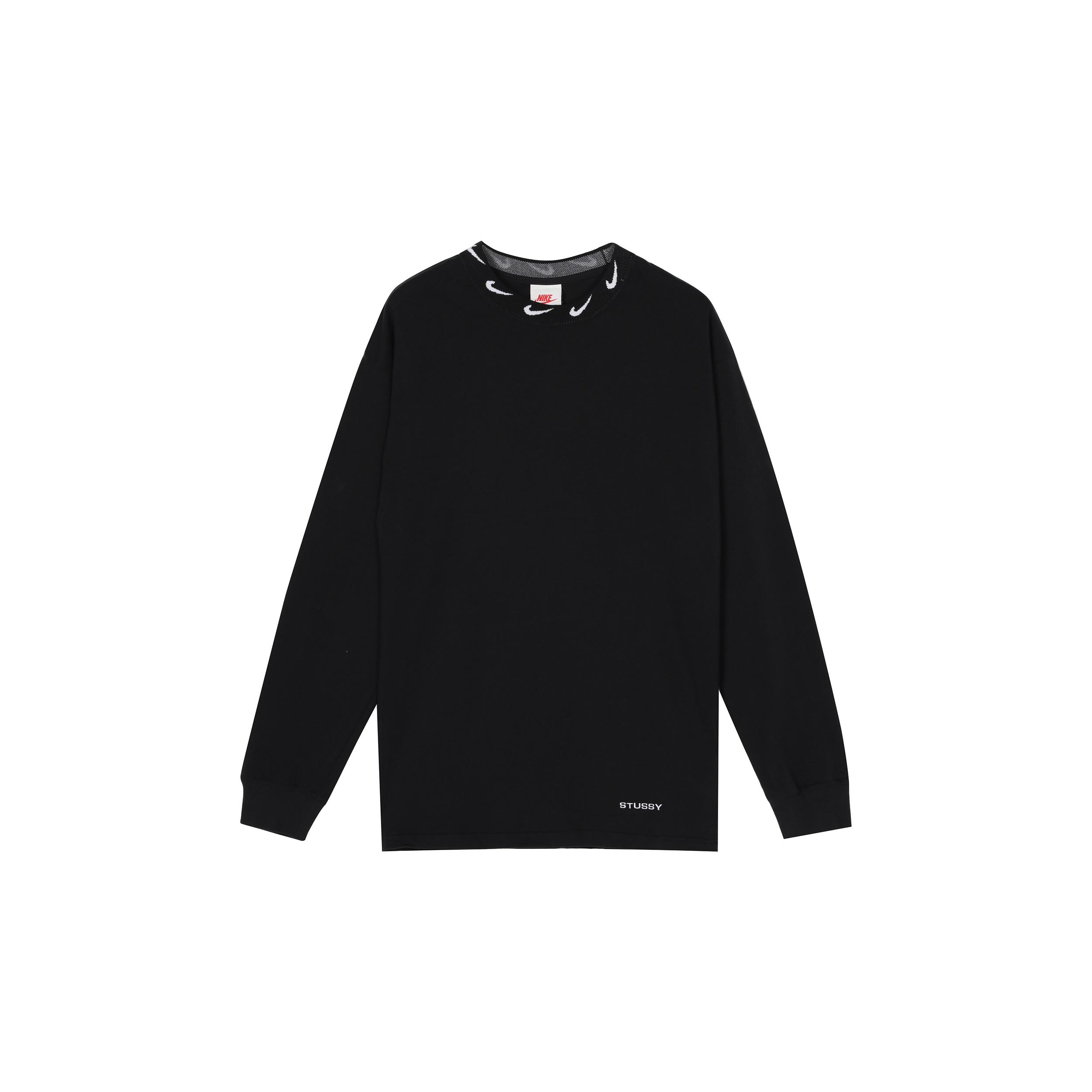 Nike x Stussy NRG BR Long-Sleeve Knit Top  Black  Men s CT4314-010 XS