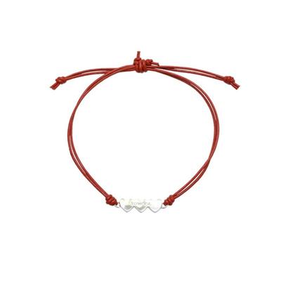 Lowool Triple Heart Red Bracelet