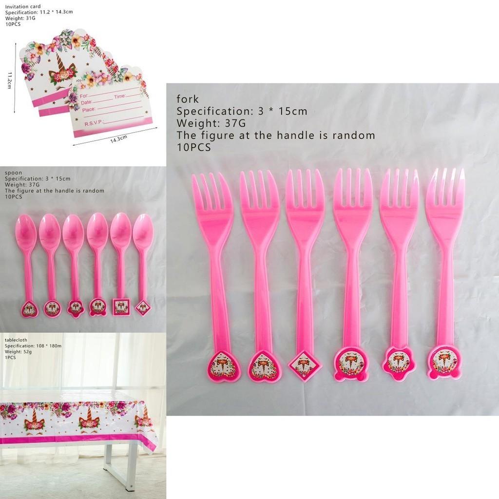 Wreath Unicorn Kids Birthday Party Supplies Delightful Tableware Cups Forks Plates And Napkins