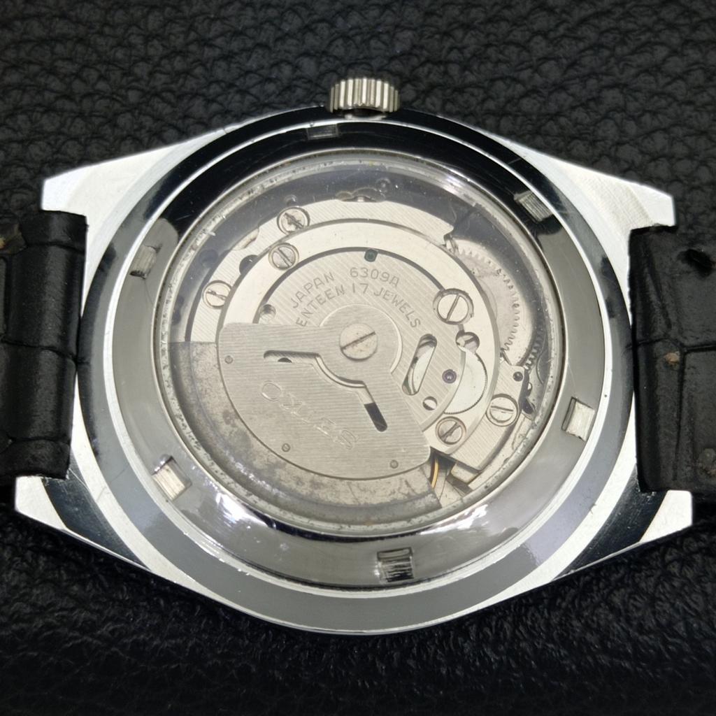 VINTAGE REFURBISHED SEIKO 5 AUTOMATIC 6309A JAPAN MENS BLACK WATCH A440885-9 Sk-a440885-1