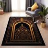 Luxuriöser Gebetsteppich für Wohnzimmer und Schlafzimmer Weicher Rutschfester Boden Teppich Bequemer Islamischer Gebetsteppich mit Elegantem Design