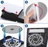 Kompatibel med PS5 slim 2-delers støvdeksel PS5 Pro Heatsink Barrier Pet Hårdeksel Støvtett PlayStation 5 Pro Optical Drive Version Spillkonsoll