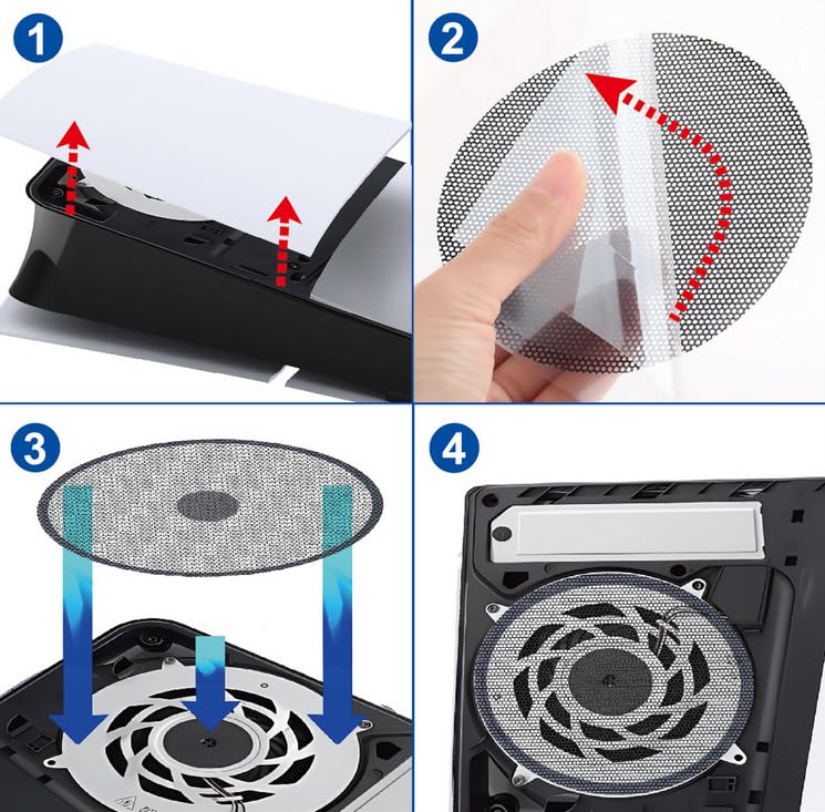 Kompatibel med PS5 slim 2-delers støvdeksel PS5 Pro Heatsink Barrier Pet Hårdeksel Støvtett PlayStation 5 Pro Optical Drive Version Spillkonsoll