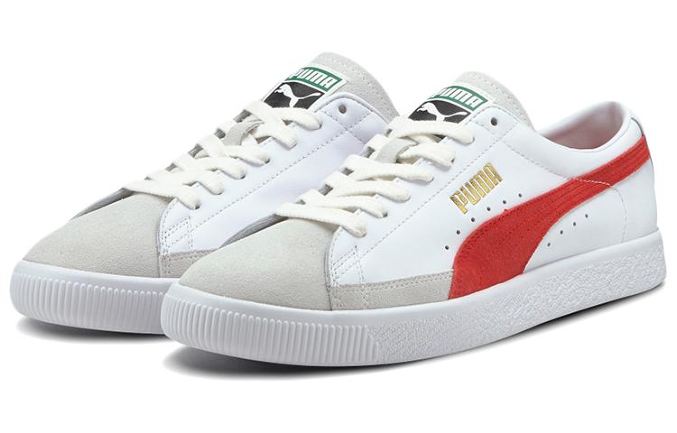 PUMA Basket Vtg Casual Shoes White/Red/Grey 374922-02