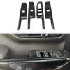 Carbon Fiber Window Lift Switch Panel Cover Trim for 2019-2025 Chevy Silverado 1500/GMC Sierra 1500 for 2020-2025 Sierra/Silverado 2500 3500 HD