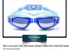 Anti-Fog HD Swim Goggles with Mirrored Lenses & Earplugs - Unisex, Large Frame, Waterproof