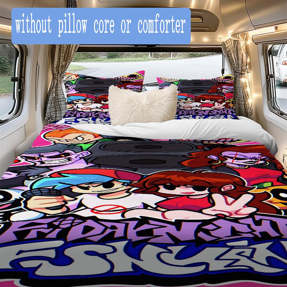 Friday Night Funkin' Pattern Bedding,Quilt Set Quilt Cover Pillowcase Home Birthday Gift (1*duvet cover+2*pillowcase,without core)XSJT0917565