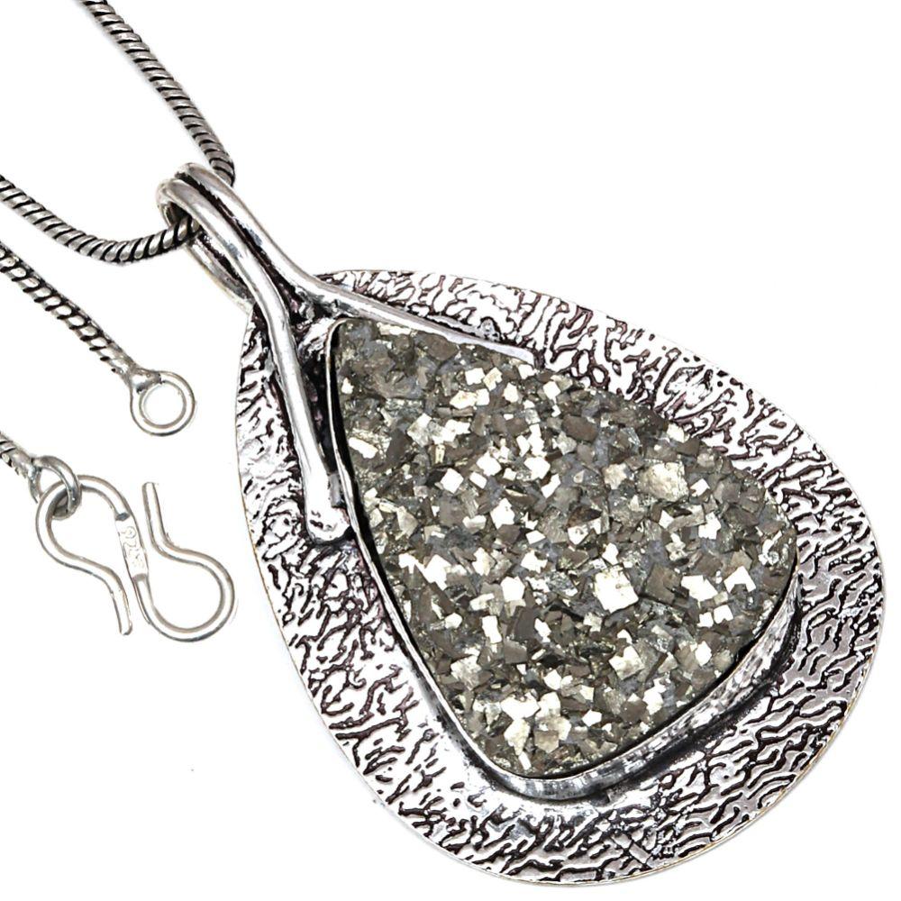 

Ожерелье Drusy Gemstone Handmade Antique Jewelry 2.25