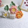 Wool Crochet Peony Bouquet Handmade Artificial Flower Exquisite Hand-woven Peony Valentine's Day