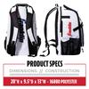 Franklin Sports Fastpitch Softball Bat Bag USA Traveler Elite Bat Backpack Equipment Bat Pack Fits Cleats Bats White - - Girls' & Women's - Helmet, +