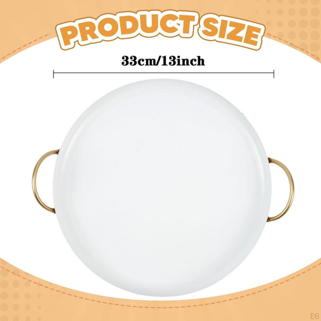 Round Jewelry Tray Key Holder Decorative Serving Platter Perfume Organizer for Dressing Table