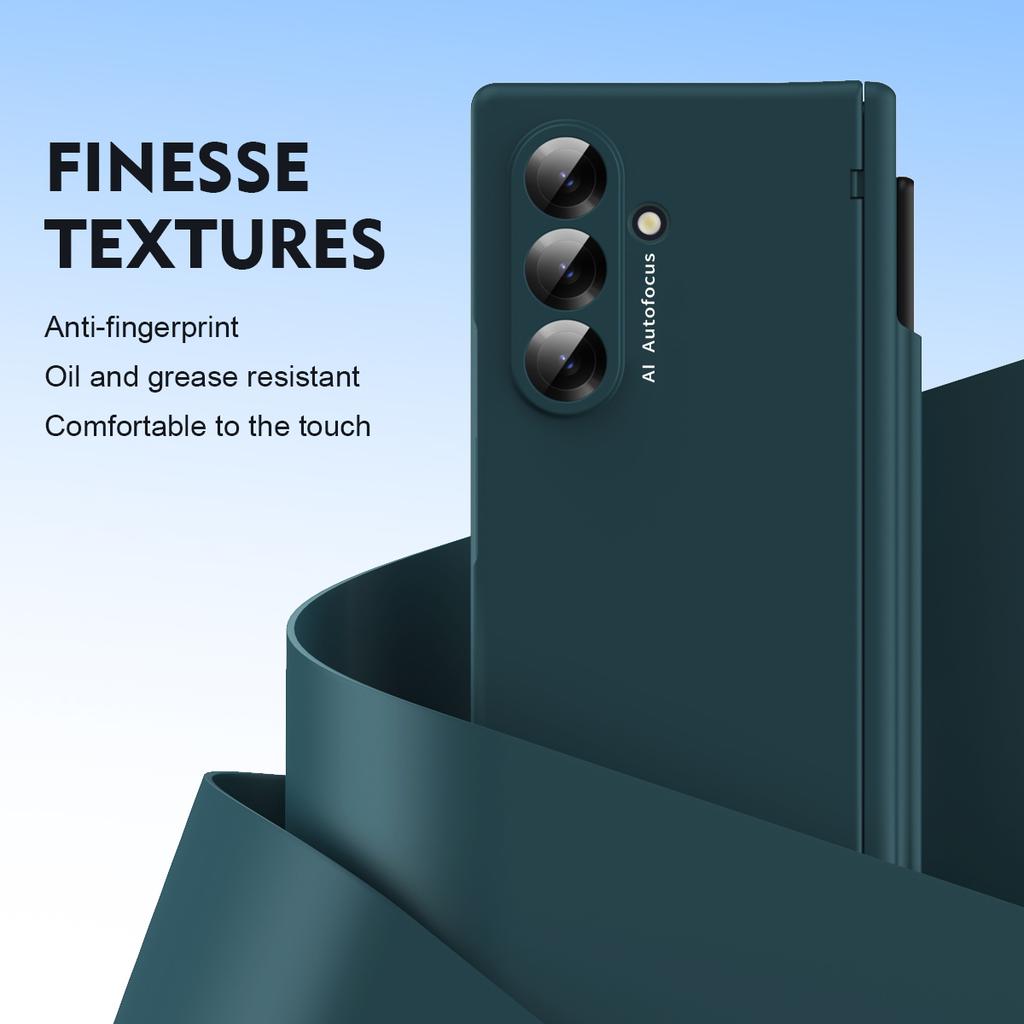 Macaron Style Frosted Hard PC Cover Case For Samsung Galaxy Z Fold 7 6 5 4 3 2 with Glass Screen Protector Touch Pen