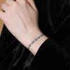 S925 Silver Inlaid Natural Yang Green Jadeite Bracelet Women's Small Fresh and Exquisite Fashion Jewelry Gift