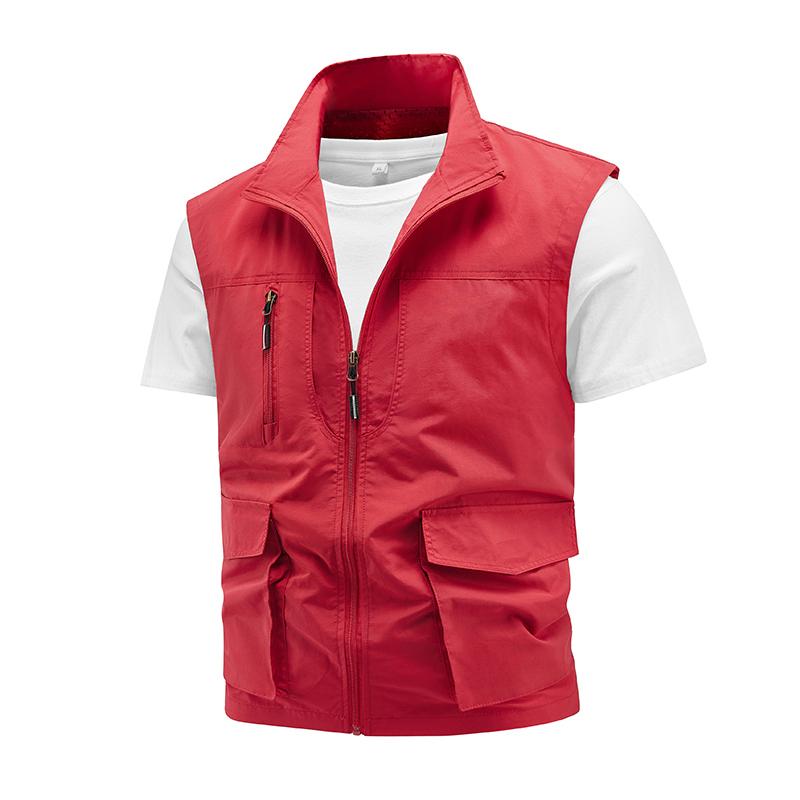 Vest Double-sided Plus Velvet Thickened Vest Multi-pocket Vest Outdoor Casual Vest Windproof And Waterproof Top