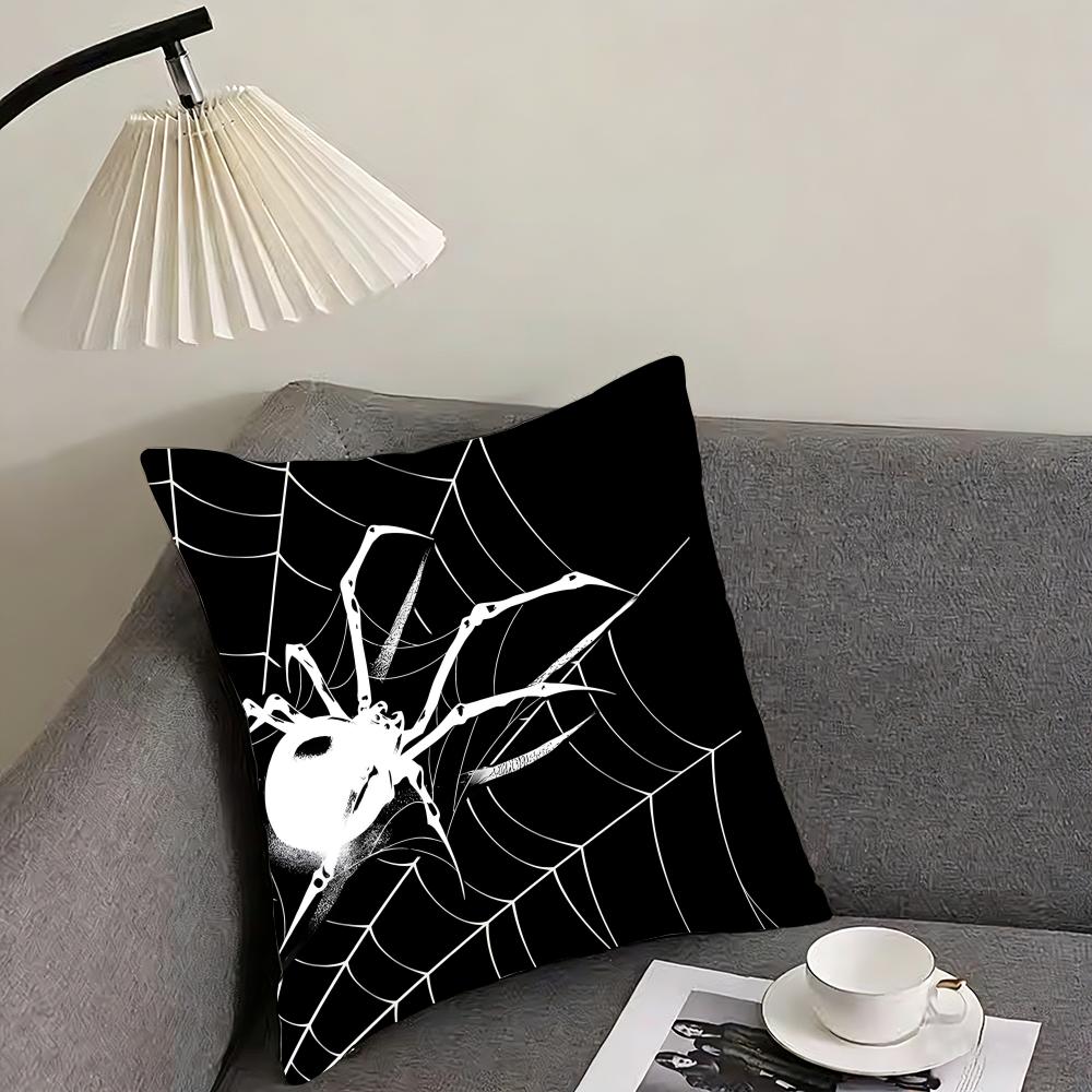 Spider Web Cool Cushion Cover Pillowcase Ultra Soft Skin Friendly Fabric Cloud Like Comfort & Concealed Zipper