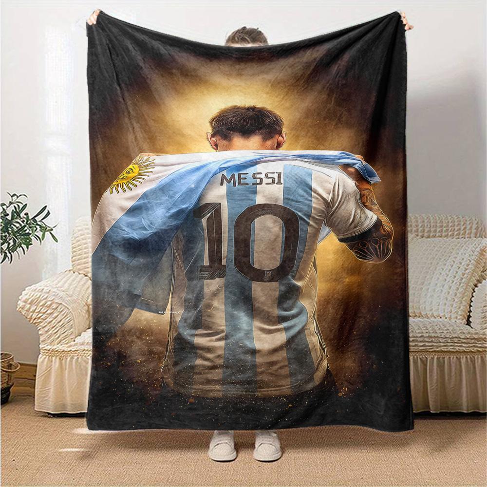 Messi's Legacy Soccer Blanket Soft Warm Cozy Perfect for Seaside Bed Bedding for All Occasions Stylish Decor