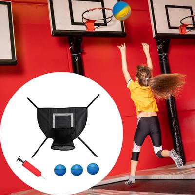 Trampoline Basketball Hoop Attachment Set Accessories Easy Install Soft Goal