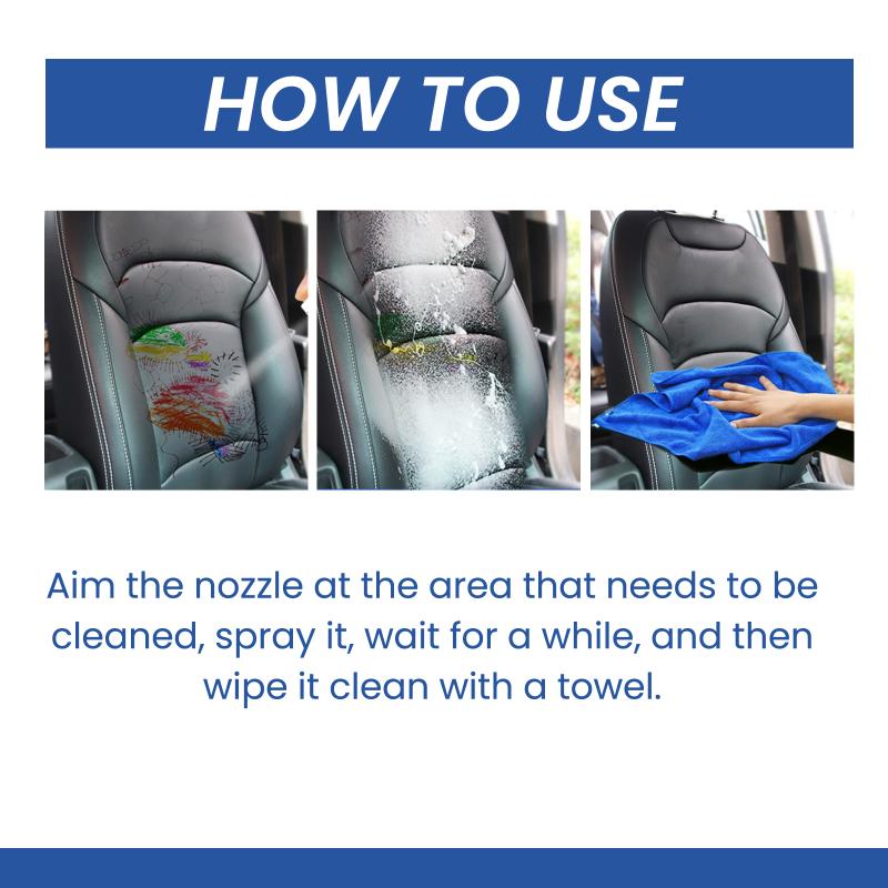 Interior and Exterior Car Cleaning Spray No Rinse Multi Use for Dashboards Seats Engines DIY Detailing At Home or Garage
