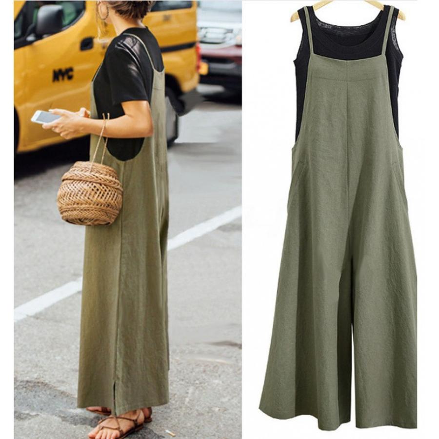 Women's Loose Wide Leg Pants Casual Jumpsuit