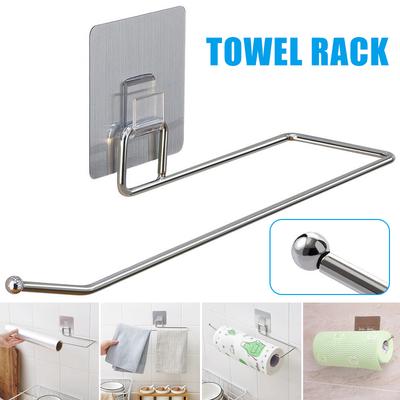 Toilet Roll Holder Wall Mount Paper Towel Rack Stand Organizer Rack Cabinet Paper Towel Hanger Bathroom Kitchen Accessories