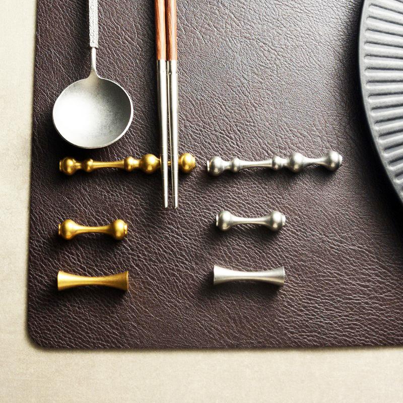 304 Stainless Steel Vintage Chopstick Rests Chopstick Pillows Spoon Rest Multi-Use Spoon Rest Tableware Restaurant Hotel