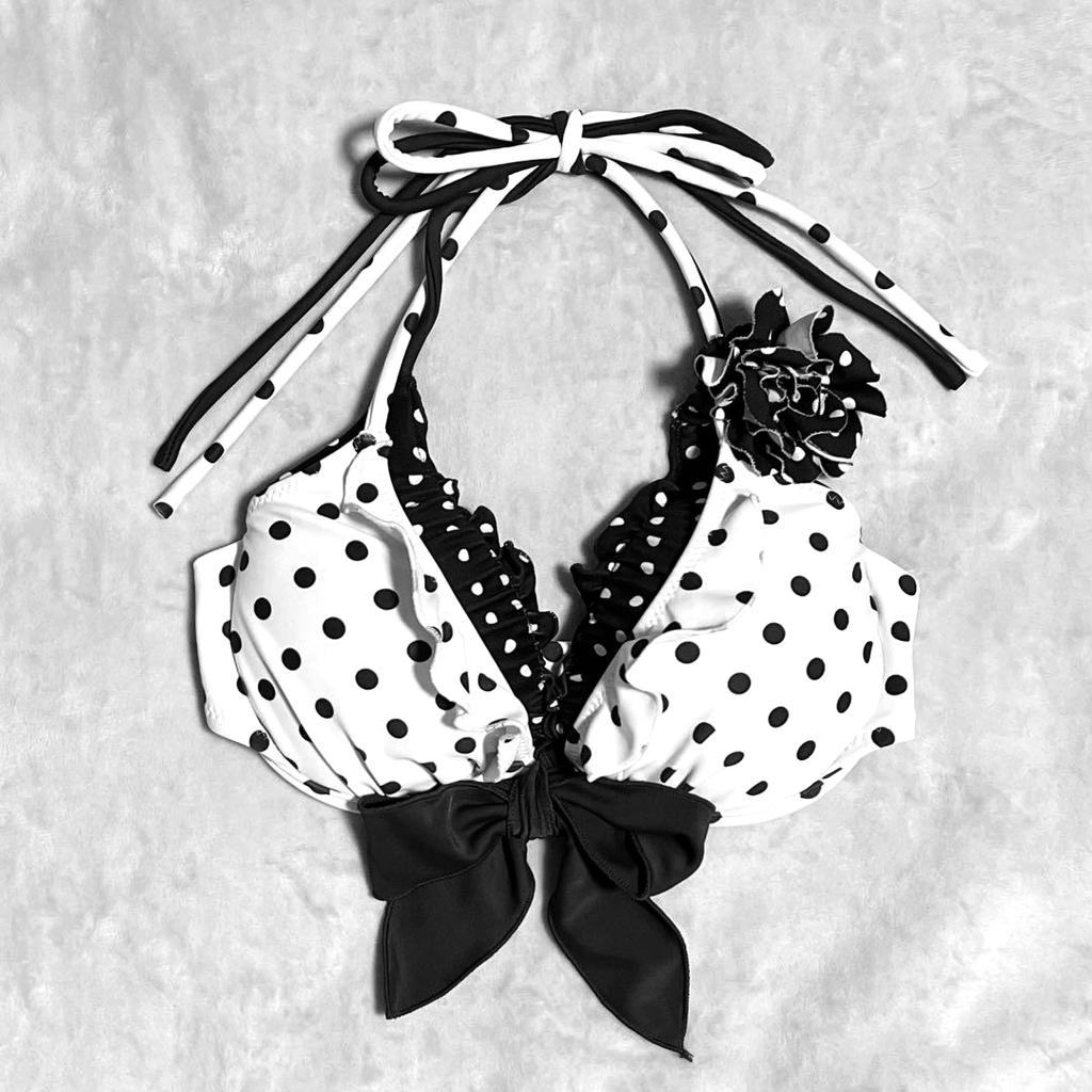 Spicy Girl Style Spot Printed Summer Sweet Trendy Cute Sweetheart Bikini Sets European and American Fashion Harajuku Bikini Sets